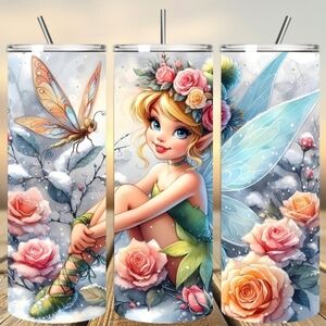 3D Tinkerbell Flowers 20oz Tumbler